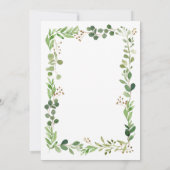 Greenery Wedding Invitation Kaart (Achterkant)