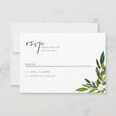 Greenery Wedding Invitation Set RSVP Card (Voorkant)