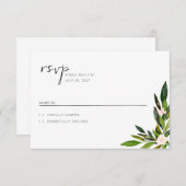 Greenery Wedding Invitation Set RSVP Card (Voorkant / Achterkant)