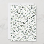 Greenery Wedding Invite, Evening Reception Kaart (Achterkant)