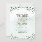 Greenery Wedding Invitting Website RSVP QR CODE (Voorkant)
