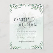 Greenery Wedding Invitting Website RSVP QR CODE Briefkaart (Voorkant)