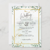 Greenery Wedding Invitting Website RSVP QR CODE Kaart (Voorkant)
