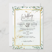 Greenery Wedding Invitting Website RSVP QR CODE