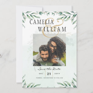 Greenery Wedding Invitting Website RSVP QR CODE Kaart