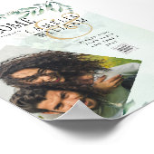 Greenery Wedding Invitting Website RSVP QR CODE Poster (Hoek)