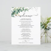 Greenery Wedding Itinerary - Wedding Welcome (Staand voorkant)