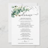 Greenery Wedding Itinerary - Wedding Welcome Kaart (Voorkant)