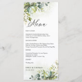Greenery Wedding Menu (Voorkant)