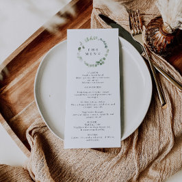 Greenery Wedding Menu