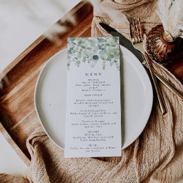 Greenery Wedding Menu