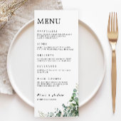 Greenery Wedding Menu Kaarten Sjabloon