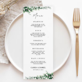 Greenery Wedding Menu Kaarten Sjabloon