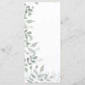 Greenery Wedding Menu Sjabloon (Achterkant)