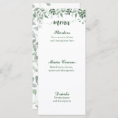 Greenery Wedding Menu Sjabloon (Voorkant / Achterkant)
