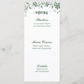 Greenery Wedding Menu Sjabloon (Voorkant)