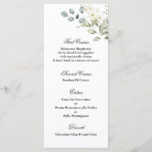 Greenery Wedding Menu Sjabloon (Voorkant)