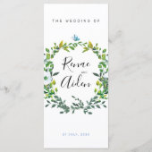 Greenery Wedding Menu, Woodland Menu (Achterkant)