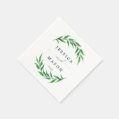 Greenery Wedding Napkin Cocktail Napkin Servet (Hoek)