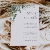 Greenery Wedding nodigt uit tot Sjabloon Kaart