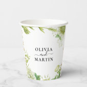 Greenery Wedding Paper Cups Papieren Bekers (Achterkant)
