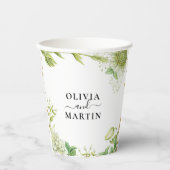 Greenery Wedding Paper Cups Papieren Bekers (Voorkant)
