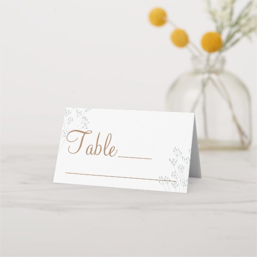 Greenery Wedding Place Card Plaatskaartje (Voorkant)