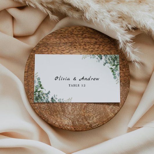 Greenery Wedding Place Cards Sjabloon