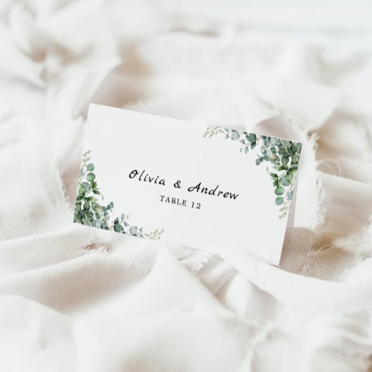 Greenery Wedding Place Cards Sjabloon