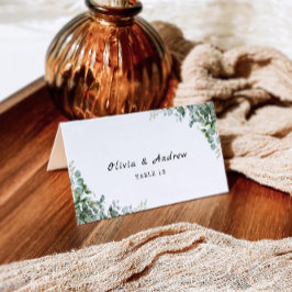 Greenery Wedding Place Cards Sjabloon