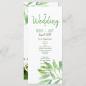 Greenery Wedding Program Programmakaart (Voorkant / Achterkant)