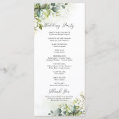 Greenery Wedding Program Programmakaart (Achterkant)