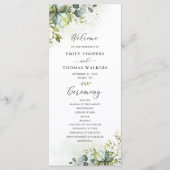 Greenery Wedding Program Programmakaart (Voorkant)