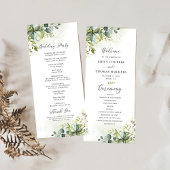 Greenery Wedding Program Programmakaart