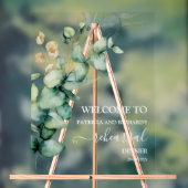 Greenery Wedding Rehearsal Dinner Welcome Sign Acryl Bord (Neutraal)