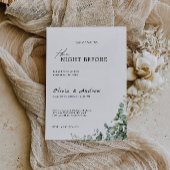 Greenery Wedding Repetitie Dinner Sign Night, Kaart