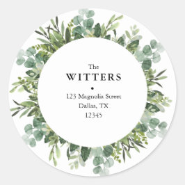 Greenery Wedding Return Address Labels