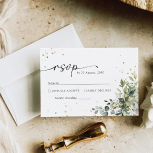 Greenery Wedding RSVP-kaart RSVP Kaartje