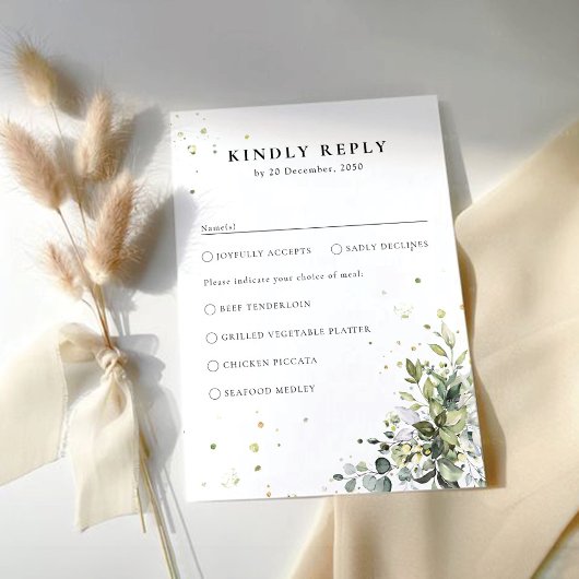 Greenery Wedding RSVP-kaart RSVP Kaartje