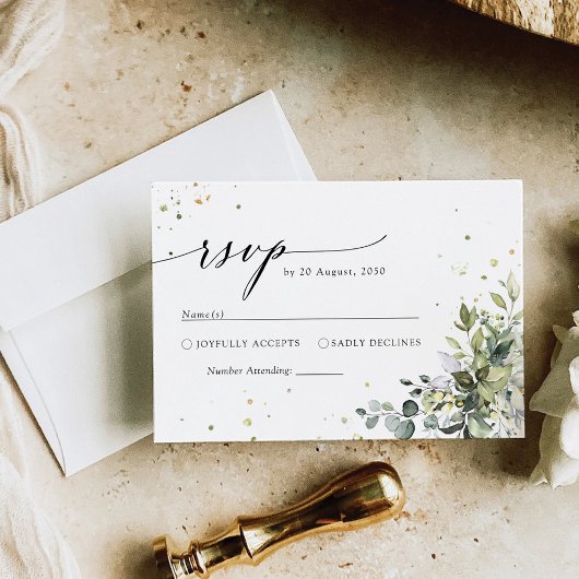 Greenery Wedding RSVP-kaart RSVP Kaartje