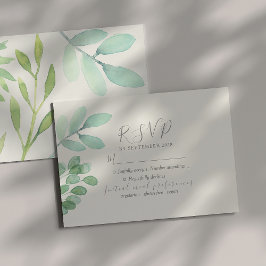 Greenery Wedding RSVP-kaart RSVP Kaartje