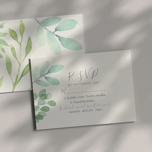 Greenery Wedding RSVP-kaart RSVP Kaartje
