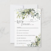Greenery Wedding RSVP-kaart RSVP Kaartje (Voorkant)