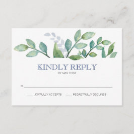 Greenery Wedding RSVP-kaart RSVP Kaartje