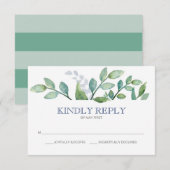 Greenery Wedding RSVP-kaart RSVP Kaartje (Voorkant / Achterkant)