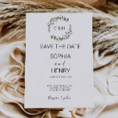 Greenery Wedding Save the Date Invitation Kaart