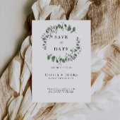 Greenery Wedding Save the Date Invitation Kaart