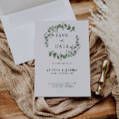 Greenery Wedding Save the Date Invitation Kaart