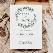 Greenery Wedding Save the Date Invitation Kaart