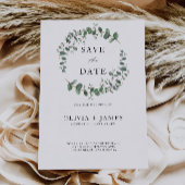 Greenery Wedding Save the Date Invitation Kaart